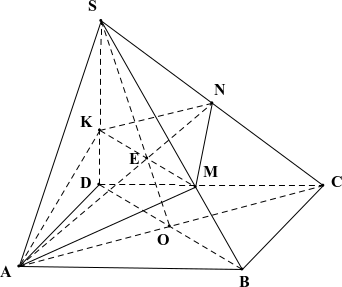 Cho hình chóp  S . A B C D  có đáy là hình bình hành.  (a) Tìm giao tuyến của hai mặt phẳng  ( S A C )  và  ( S B D ) . (ảnh 1)