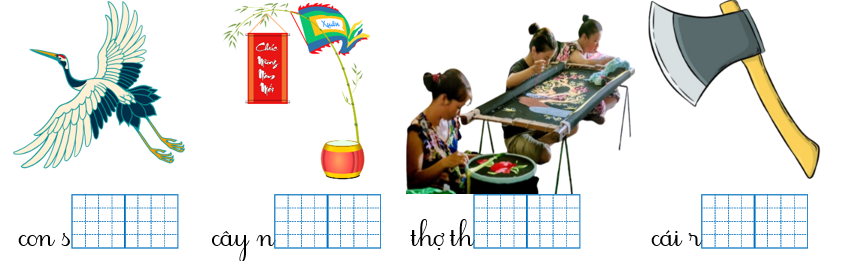 Điền vần êu, iu và dấu thanh dưới hình phù hợp.
 (ảnh 1)