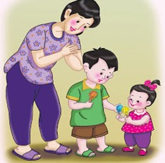 Tìm hình ảnh tương ứng với câu thơ sau:
“Khi em bé khóc
Anh phải dỗ dành” (ảnh 3)