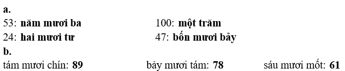 a. Đọc số b. Viết số (ảnh 3)