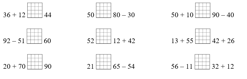 Điền dấu thích hợp vào chỗ trống >; <; = (ảnh 1)