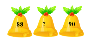 Chọn đáp án đúng. Số?  A. 100  B. 90  C. 88  D. 89 (ảnh 1)