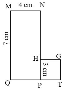 (2 điểm) Hình gồm hình chữ nhật MNPQ và hình vuông HGTP
 (ảnh 1)