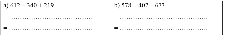 Tính các phép tính sau:
 (ảnh 1)