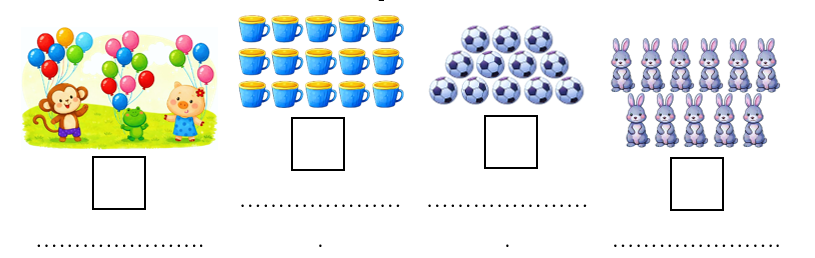 Đếm – đọc số – viết số thích hợp.  
 (ảnh 1)