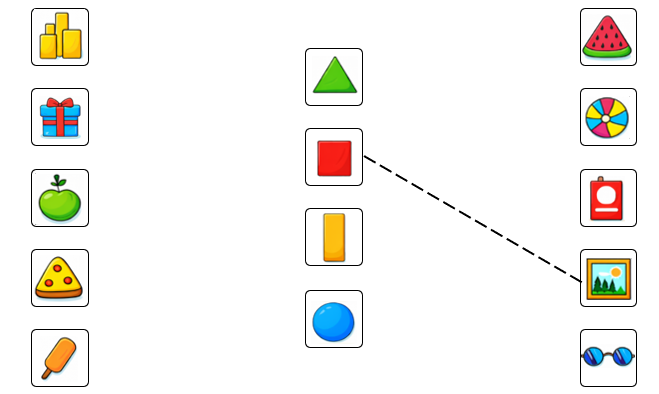 Nối các dạng hình phù hợp (theo mẫu):  
 (ảnh 1)