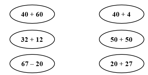 Nối hai phép tính có cùng kết quả.  
 (ảnh 1)
