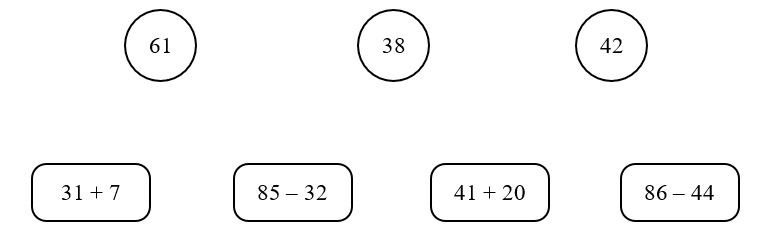 Nối đúng phép tính với kết quả thích hợp:
 (ảnh 1)