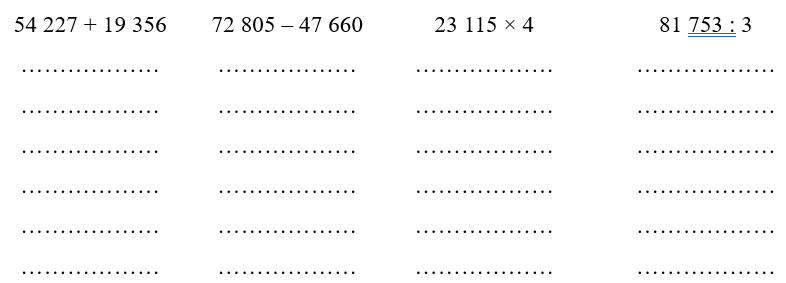 Đặt tính rồi tính. (2 điểm)
 (ảnh 1)