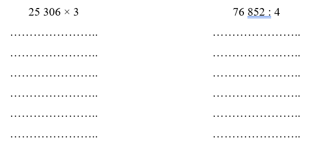 Đặt tính rồi tính. (1 điểm)
 (ảnh 1)