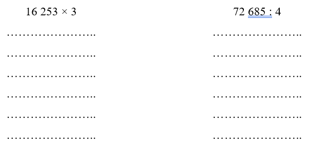 Đặt tính rồi tính. (1 điểm)
 (ảnh 1)