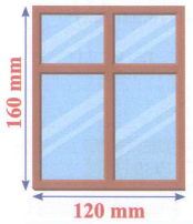 Tính chu vi khung cửa sổ hình chữ nhật (như bức tranh). (1 điểm)
 (ảnh 1)