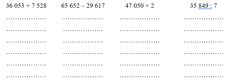 Đặt tính rồi tính. (2 điểm)
 (ảnh 1)