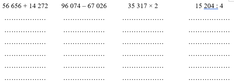 Đặt tính rồi tính. (2 điểm)
 (ảnh 1)