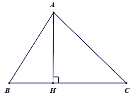 Trong tam giác A B C có chiều cao A H . Khi đó: A. Nếu B H < H C thì A B < A C . B. Nếu A B < A C thì B H < H C . (ảnh 1)