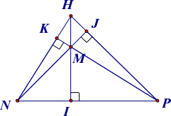 Nếu trực tâm  H  của  Δ M N P  nằm bên ngoài tam giác thì  Δ M N P  là (ảnh 1)