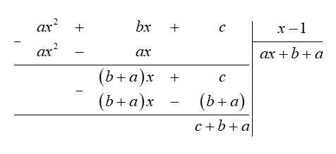 Cho đa thức  A ( x ) = a x^2 + b x + c . Biết  A ( x )  nhận  − 1  làm nghiệm và  A ( x )  chia hết cho đa thức  x − 1 . Chứng minh  a  và  c  là hai số đối nhau. (ảnh 1)