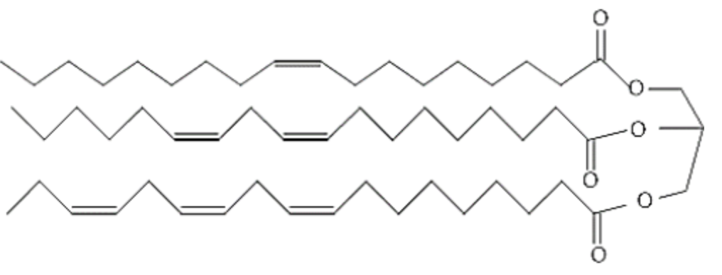 Chất béo X có công thức cấu tạo như hình sau:
 (ảnh 1)
