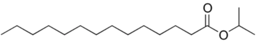 Isopropyl myristate là một ester thường được sử dụng trong kem dưỡng da, dầu tẩy trang và sản phẩm chăm sóc tóc như một chất làm mềm, chất kết dính và chất tăng hương thơm vì khả năng thẩm th (ảnh 1)