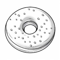 Cho chiếc bánh donut có dạng hình vành khuyên. Đường kính của phần bánh ngoài cùng là 10cm và đường kính của lỗ tròn bên trong là 4cm. Hỏi diện tích mặt trên của chiếc bánh là bao nhiêu cm2 (lấy  π ≈ 3 , 14 ) ? (ảnh 1)