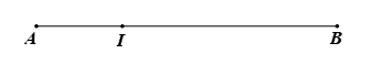 Cho  I  là điểm nằm giữa hai điểm  A  và  B . Biết rằng  I A = 4 c m , I B = 10 c m . Tính độ dài đoạn thẳng  A B ? (ảnh 1)