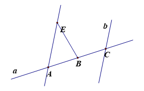 (a) Vẽ hình theo diễn đạt sau trên cùng 1 hình:  • Vẽ đường thẳng  a .  • Trên đường thẳng a, lấy ba điểm  A , B , C ,  sao cho điểm  B  nằm giữa hai điểm  A  và  C .  • Lấy điểm  E  không thuộc đường thẳng  a . (ảnh 1)