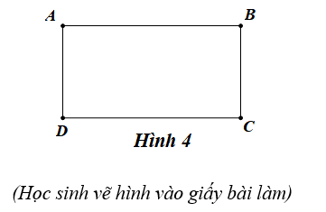 (a) So sánh hai phân số:  − 5/7  và  − 8/9 .  (b) Em hãy vẽ tất cả trục đối xứng của hình chữ nhật  A B C D  trong hình 4. (ảnh 1)
