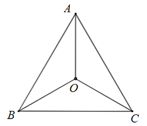 Cho tam giác đều  A B C  nội tiếp đường tròn tâm  O . Phép quay thuận chiều  120 ∘  tâm  O  biến điểm  A  thành điểm nào? (ảnh 1)