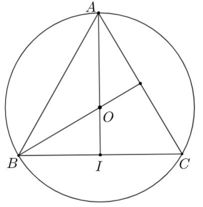 Đường tròn ngoại tiếp tam giác đều  A B C  có bán kính bằng  R = 4 a √ 3/3 .  (a) Tính cạnh của tam giác  A B C  theo  a .  (b) Tính bán kính đường tròn nội tiếp của  A B C  theo  a . (ảnh 1)