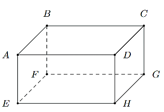 Cho hình hộp chữ nhật A B C D . E F G H . Các góc đỉnh B của hình hộp chữ nhật đó là (ảnh 1)