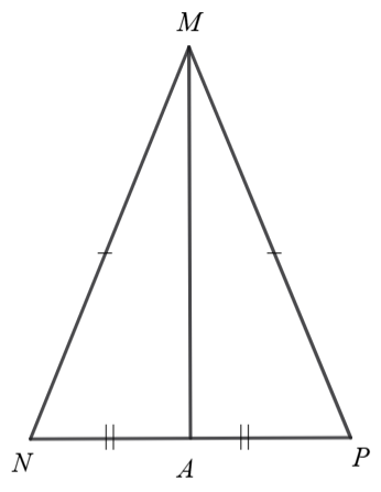 Cho ΔMNP có MN=MP. Gọi A là trung điểm của NP. Biết ˆNMP=40∘. Hỏi số đo ˆMPN bằng bao nhiêu độ? (ảnh 1)