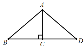 Cho hình vẽ bên: Cần bổ sung điều kiện gì để ΔACB=ΔACD theo trường hợp hai cạnh góc vuông? (ảnh 1)