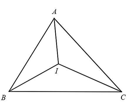 Cho ΔABC có ˆABC=60∘,ˆBAC=80∘. Gọi I là điểm nằm trong tam giác đều và cách đều ba cạnh của tam giác này. Số đo ˆICA bằng (ảnh 1)