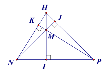 Nếu trực tâm H nằm bên ngoài tam giác MNP thì tam giác MNP là (ảnh 1)