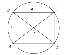 Cho đường tr&ograve;n t&acirc;m \(O\) c&oacute; b&aacute;n k&iacute;nh \(R\, = \,5\,\,{\rm{cm}}\).  (a) T&iacute;nh độ d&agrave;i cạnh của h&igrave;nh vu&ocirc;ng nội tiếp trong \(\left( O \right)\).  (b) Một h&igrave;nh chữ nhật nội tiếp trong  (ảnh 2)