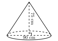 Một khối gỗ hình nón có đường kính đáy là 90cm, chiều cao là 75cm. Một nhà điêu khắc đã trang trí lên hình nón các hình ảnh sinh động về con người Việt Nam. (ảnh 1)