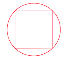 Một người muốn thiết kế một bảng hiệu gồm một hình vuông nội tiếp một đường tròn bán kính R=3cm. Tính diện tích hình vuông đó. (ảnh 1)