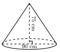 Một khối gỗ hình nón có đường kính đáy là 90cm, chiều cao là 75cm. Một nhà điêu khắc đã trang trí lên hình nón các hình ảnh sinh động về con người Việt Nam (ảnh 1)