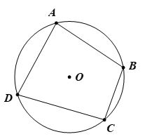 Cho tứ giác ABCD nội tiếp một đường tròn có ˆA−ˆC=100∘. Khẳng định nào dưới đây là đúng? (ảnh 1)