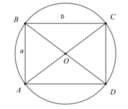 Cho đường tr&ograve;n t&acirc;m \(O\) c&oacute; b&aacute;n k&iacute;nh \(R\, = \,5\,\,{\rm{cm}}\).  (a) T&iacute;nh độ d&agrave;i cạnh của h&igrave;nh vu&ocirc;ng nội tiếp trong \(\left( O \right)\).  (b) Một h&igrave;nh chữ nhật nội tiếp trong  (ảnh 2)