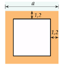Một mảnh vườn hình vuông có cạnh bằng a(m) và lối đi xung quanh vườn rộng 1,2m như hình vẽ bên.   (a) Hãy viết biểu thức biểu thị phần diện tích còn lại của mảnh vườn. (ảnh 1)