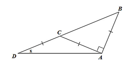 Tìm số đo x trong hình vẽ sau: (ảnh 1)