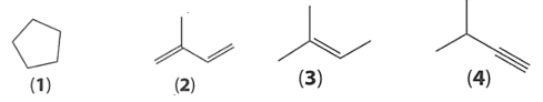 Cho CTCT của các hydrocarbon sau
 (ảnh 1)