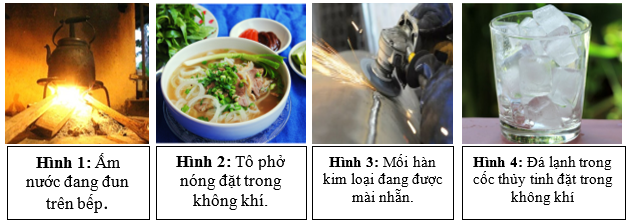 Nội năng của vật trong hình nào sau đây đang giảm?
 (ảnh 1)