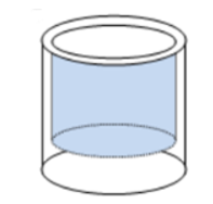  Người ta cần sản xuất một chiếc cốc thủy tinh có dạng hình trụ không có nắp với đáy cốc và thành cốc làm bằng thủy tinh đặc, phần đáy cốc dày đều 1,5cm và thành xung quanh cốc dày đều 0,2cm (ảnh 1)