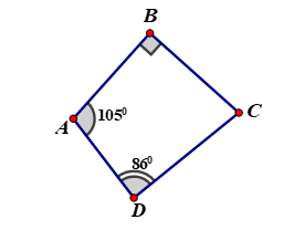  Tính số đo của góc C trong tứ giác ABCD ở hình vẽ bên. (ảnh 1)