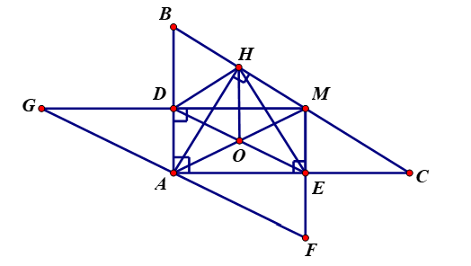  Cho tam giác ABC vuông tại A(AB<AC) , lấy điểm M bất kỳ thuộc BC(M khác B; M khác C). Kẻ MD vuông góc với AB tại D, ME vuông góc với AC tại E. (a) Chứng minh tứ giác ADME là hình chữ nhật. (ảnh 1)