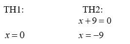  Tìm x, biết: (a) x^2+9x=0;  (ảnh 1)