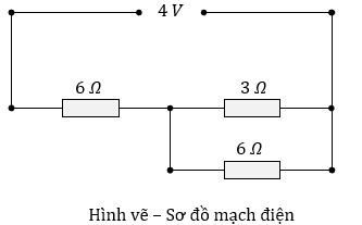 Cho mạch điện như hình vẽ. 1. Điện trở tương đương của mạch là  R = 8 Omega   (ảnh 1)