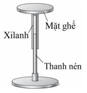 Một chiếc ghế của thợ cắt tóc nâng hạ bằng khí thông qua chuyển động lên xuống của cylinder nối với mặt ghế, thanh nén khí cố định trên để bịt kín một lượng khí lí tưởng trong cylinder. Bỏ qu (ảnh 1)